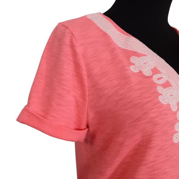 Lilly Pulitzer Maisy T Shirt Dress Coral Shift Mini Dress Womens M Resort Summer - Picture 4 of 8